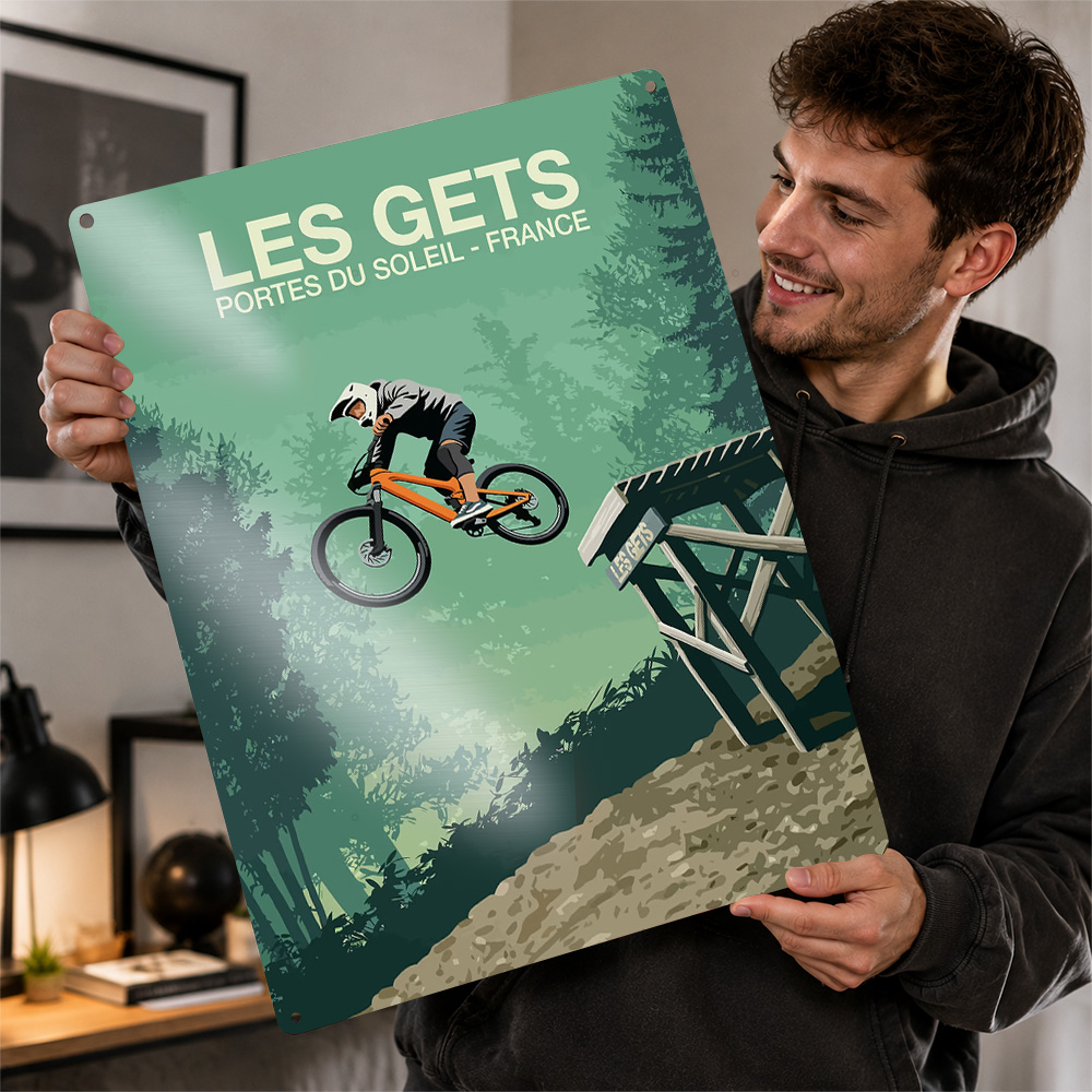 Mountain Biking Europe - Les Gets Dağ Bisikleti Temalı Baskılı